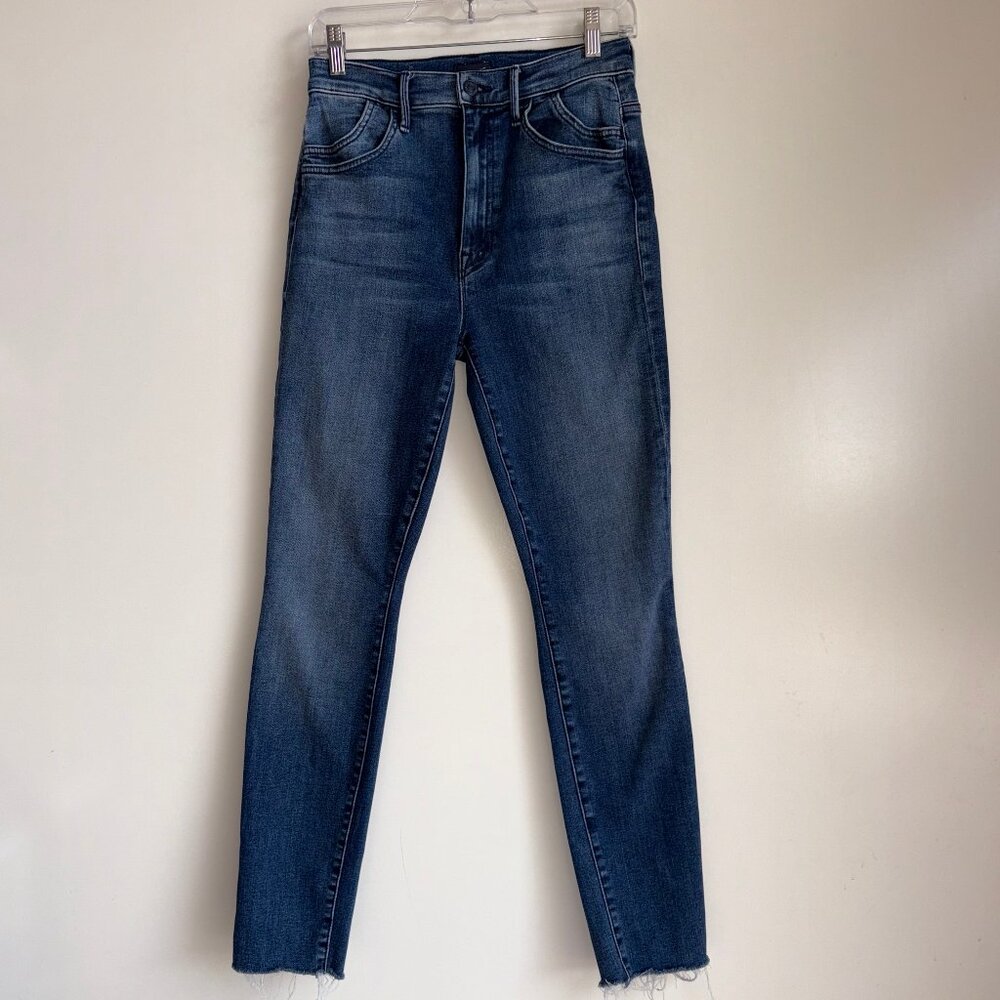 Mother The Stash Swooner Ankle Fray Jeans Size 27 Chick Flick